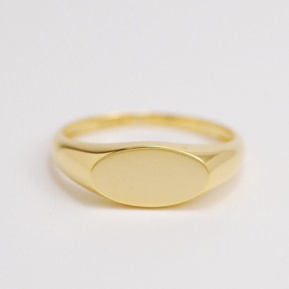 9K Solid Gold Signet Ring - NEW/NEVER WORN - Picture 1 of 5